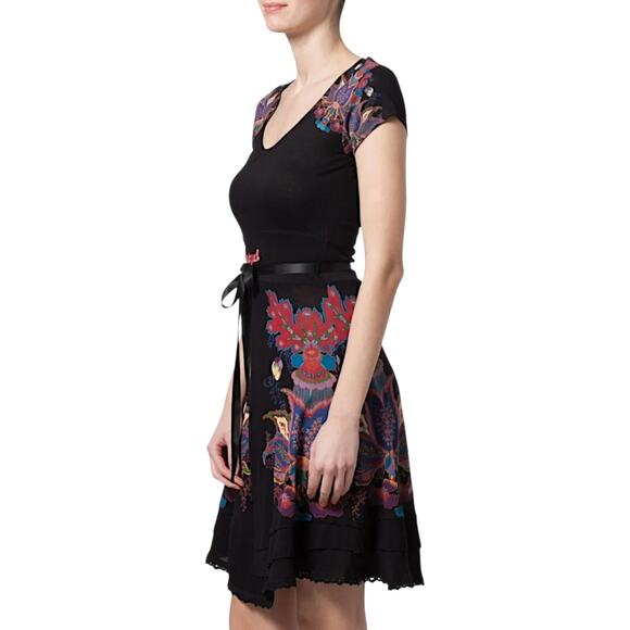 Desigual Floral Dress in Black | Size M - Picture 7 of 11